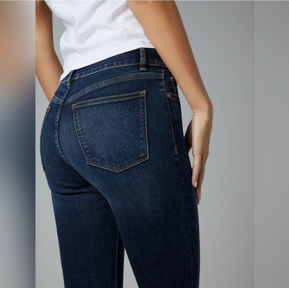 DL1961 Mid Rise Instascuplt Ankle Skinny Indigo Dark Wash Jeans Women's Size 29 - Picture 2 of 15